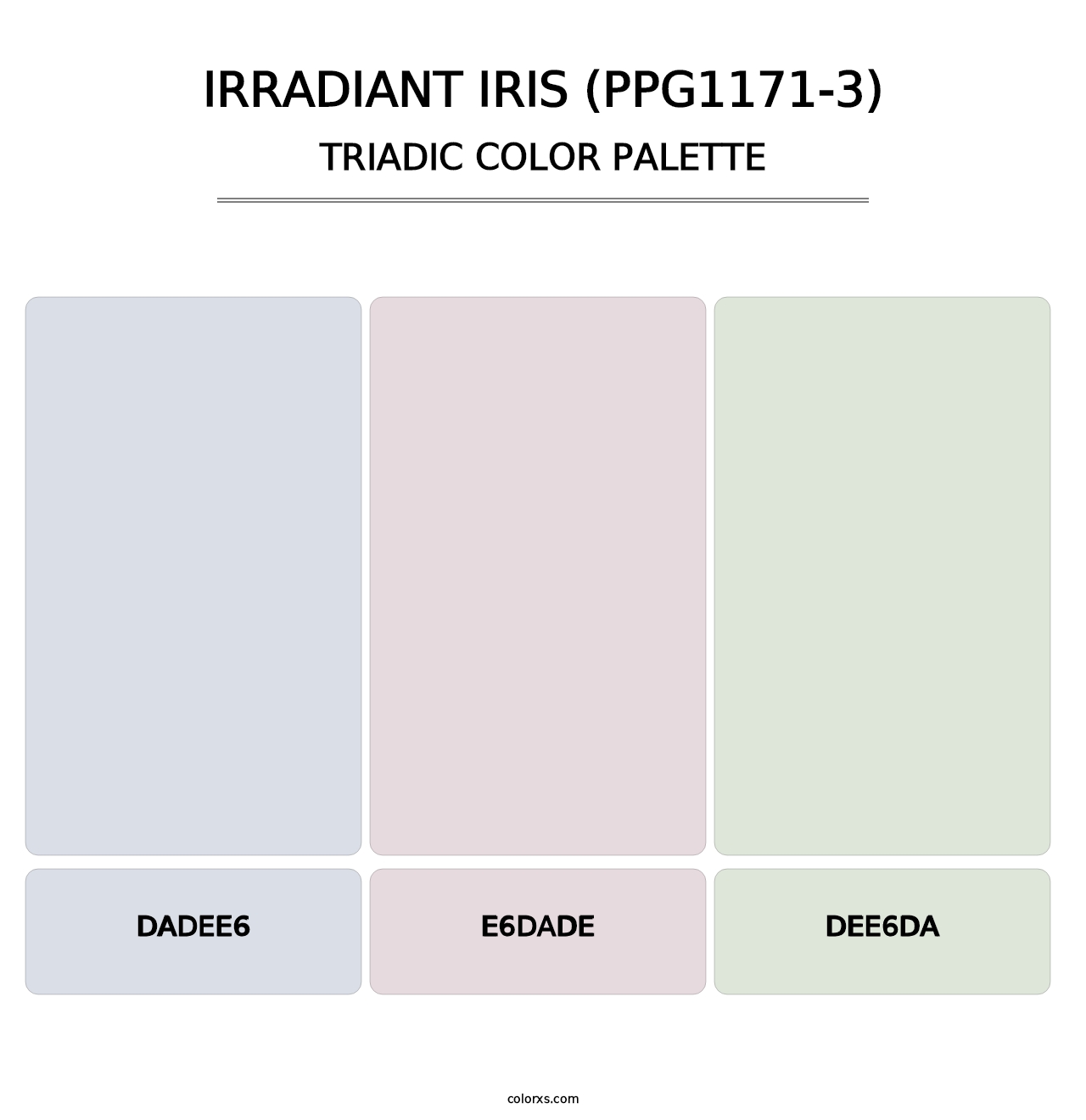 Irradiant Iris (PPG1171-3) - Triadic Color Palette