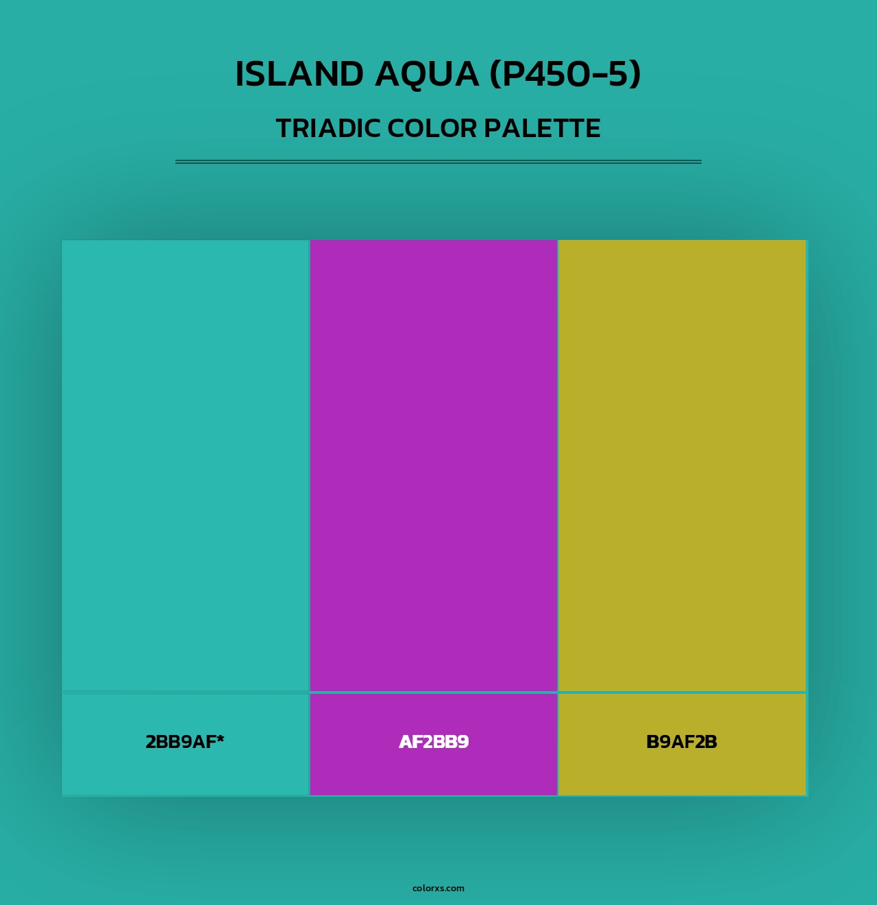 Island Aqua (P450-5) - Triadic Color Palette