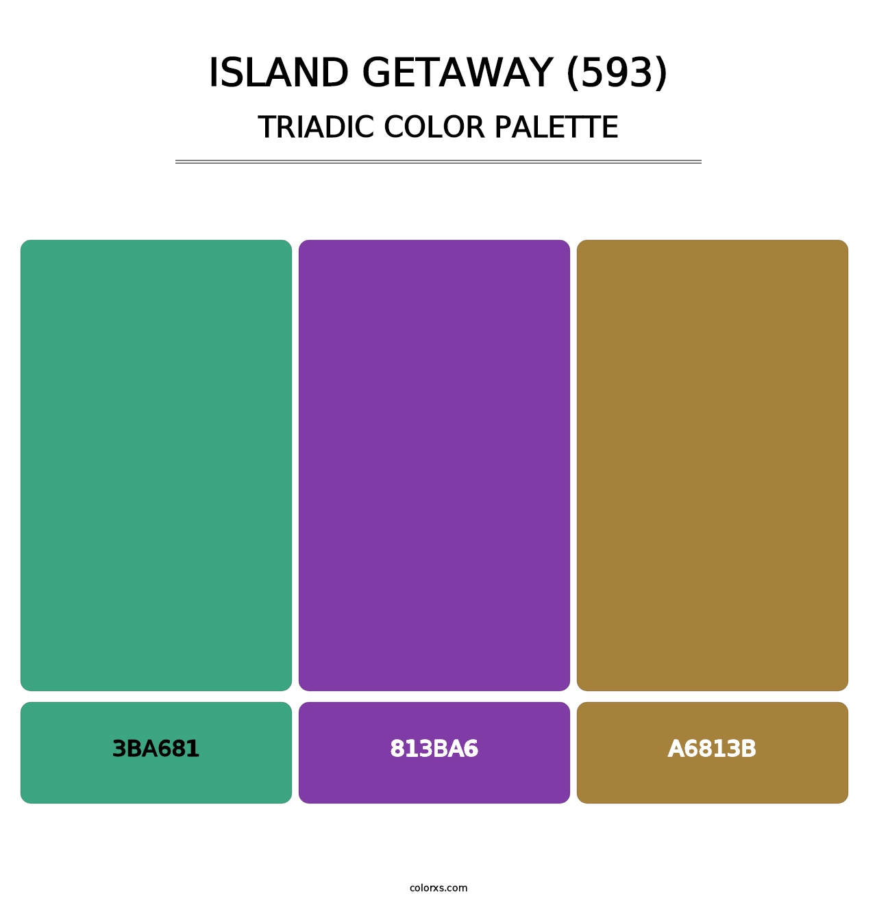 Island Getaway (593) - Triadic Color Palette