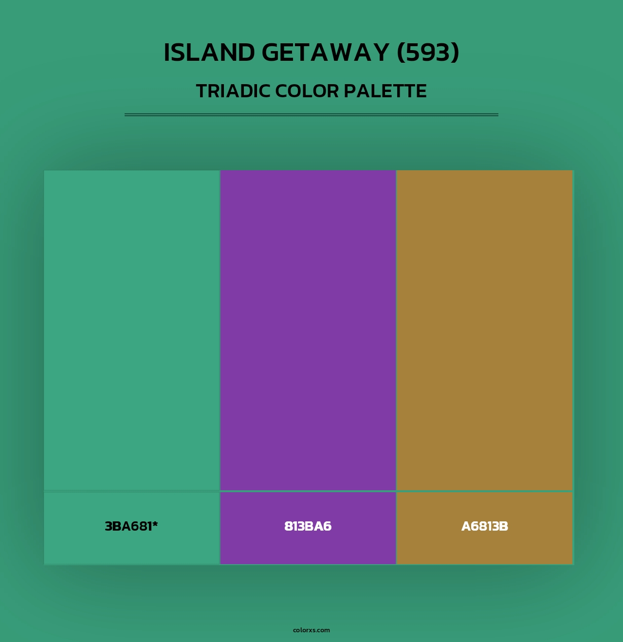 Island Getaway (593) - Triadic Color Palette