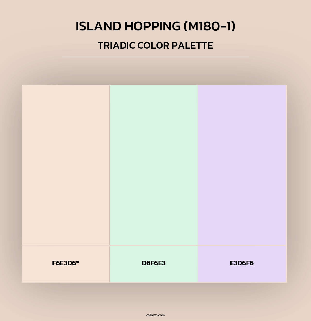 Island Hopping (M180-1) - Triadic Color Palette
