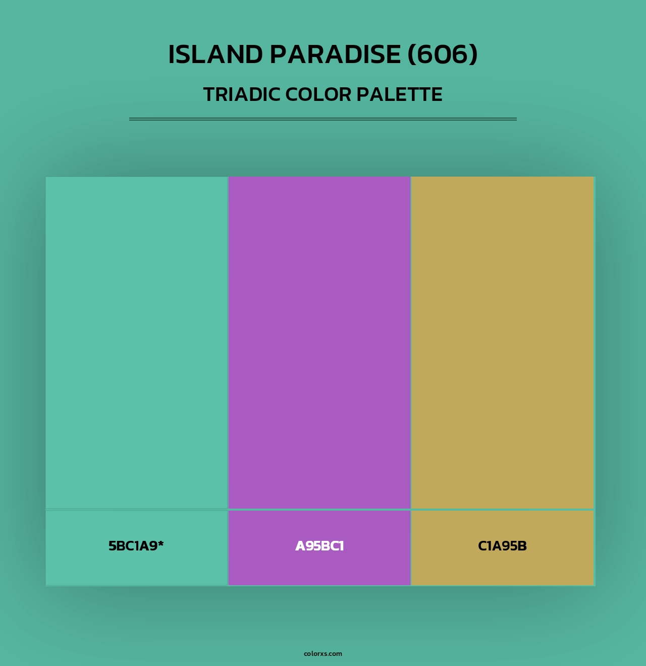 Island Paradise (606) - Triadic Color Palette