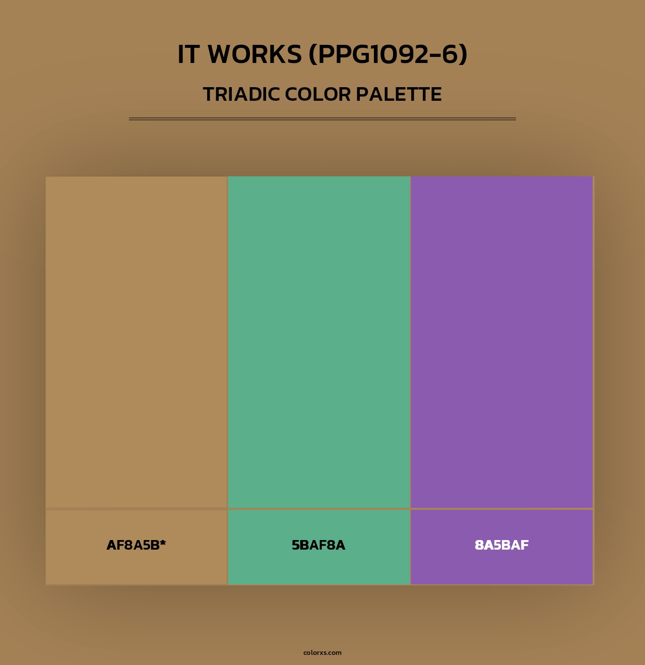 It Works (PPG1092-6) - Triadic Color Palette
