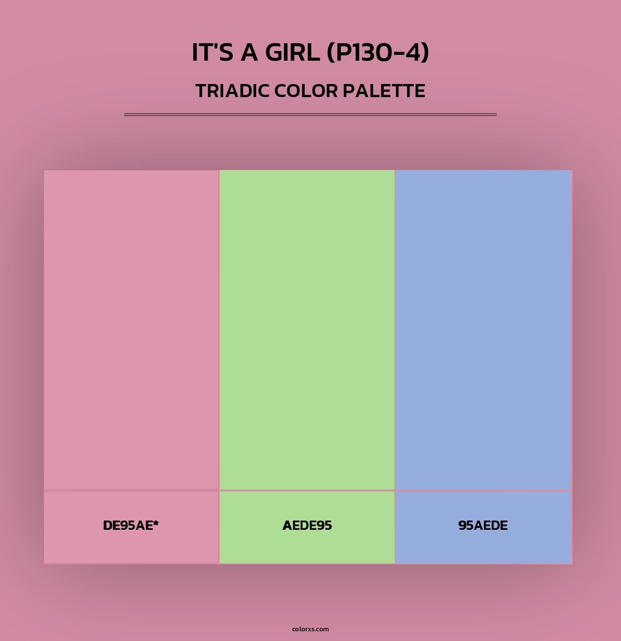 It'S A Girl (P130-4) - Triadic Color Palette