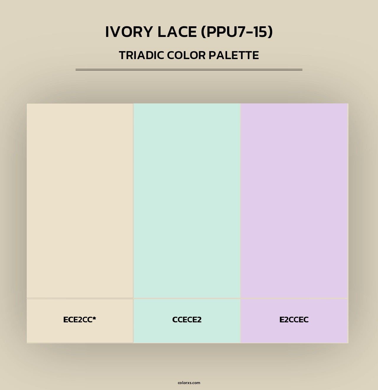 Ivory Lace (PPU7-15) - Triadic Color Palette
