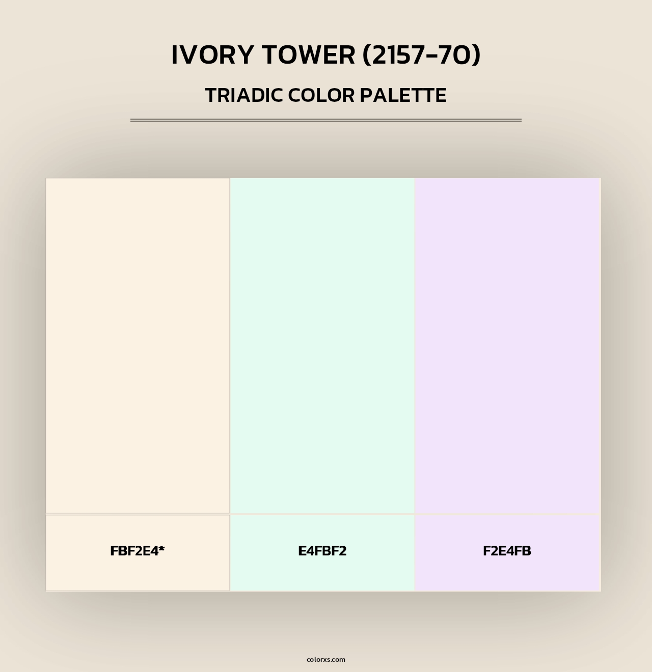 Ivory Tower (2157-70) - Triadic Color Palette