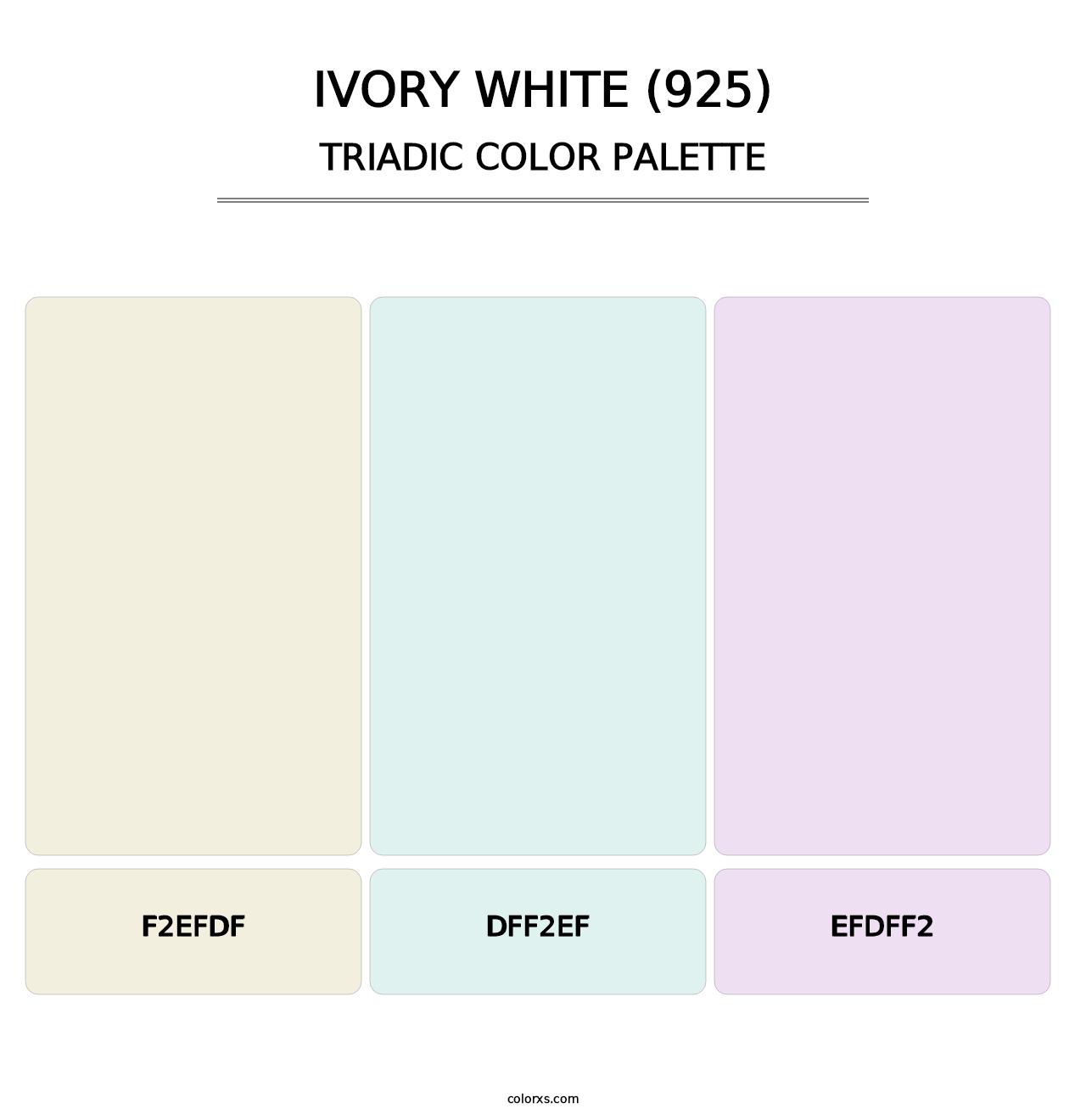 Ivory White (925) - Triadic Color Palette