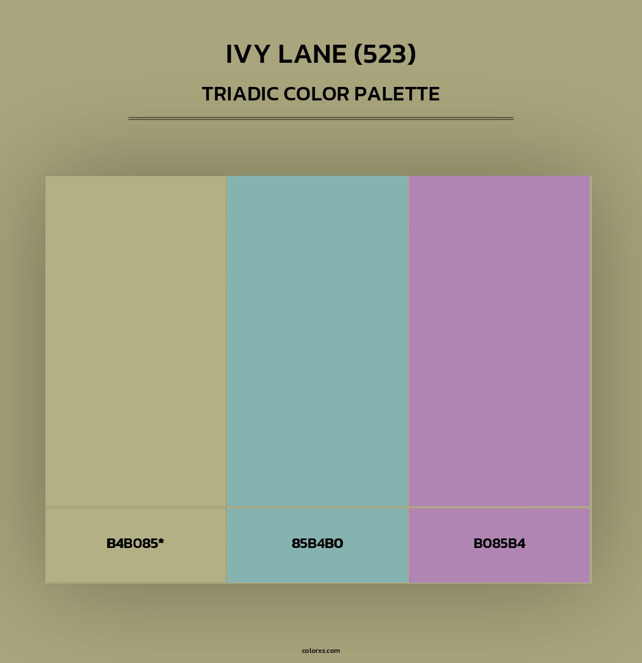 Ivy Lane (523) - Triadic Color Palette