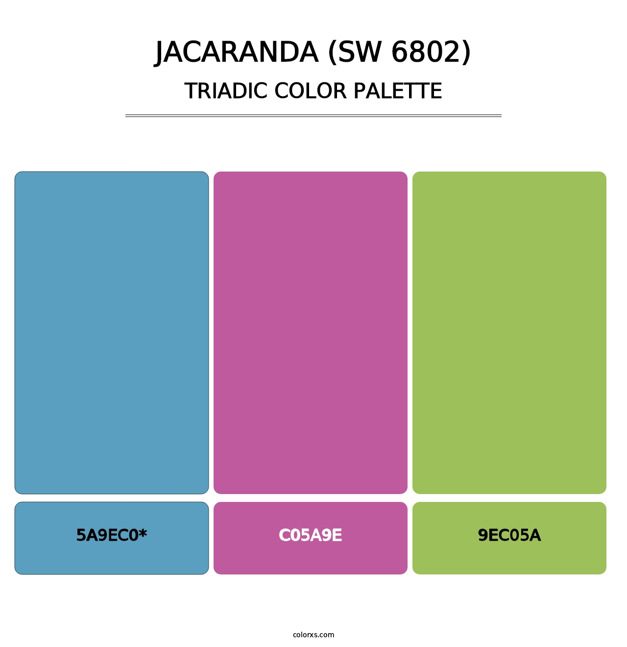 Jacaranda (SW 6802) - Triadic Color Palette