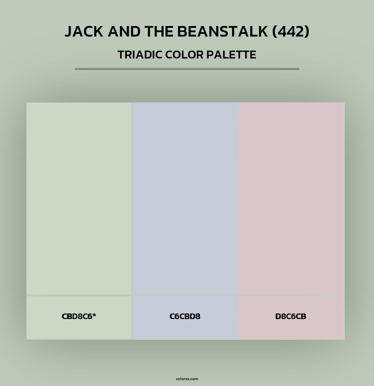 Jack and the Beanstalk (442) - Triadic Color Palette
