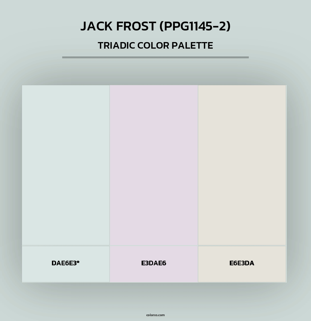 Jack Frost (PPG1145-2) - Triadic Color Palette