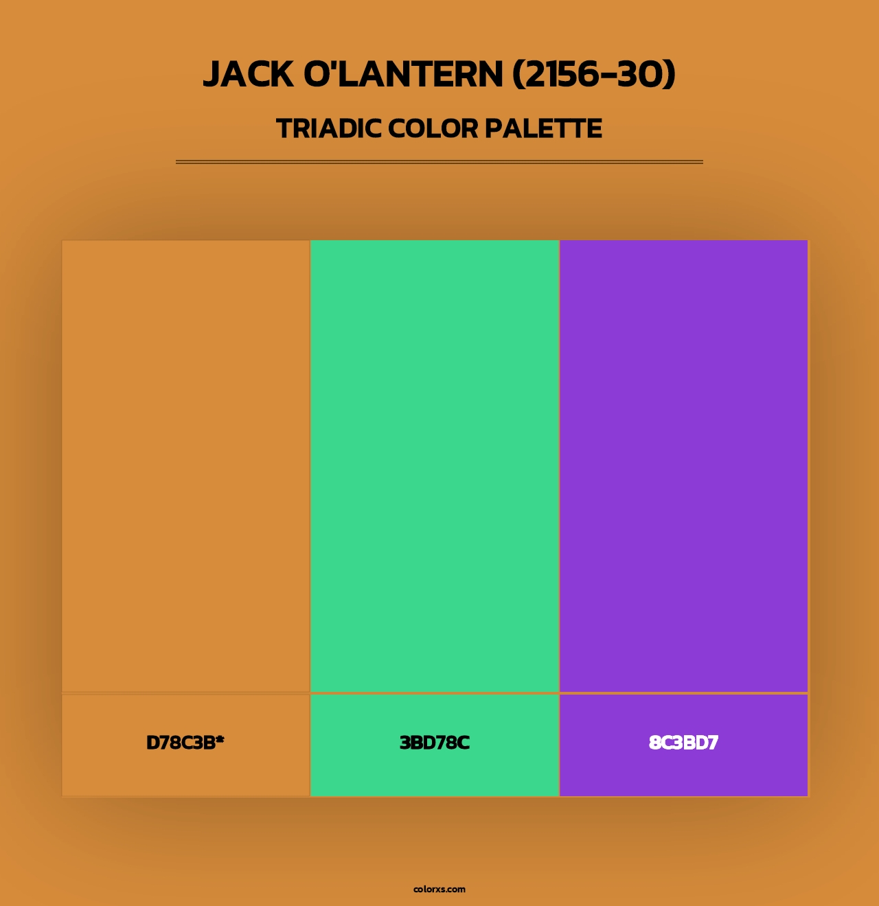 Jack O'Lantern (2156-30) - Triadic Color Palette