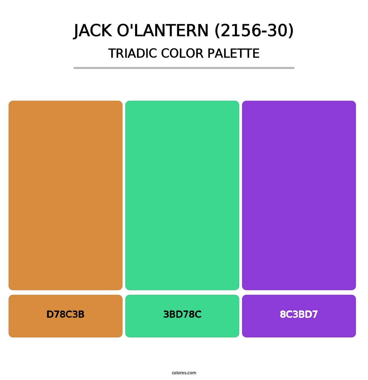 Jack O'Lantern (2156-30) - Triadic Color Palette