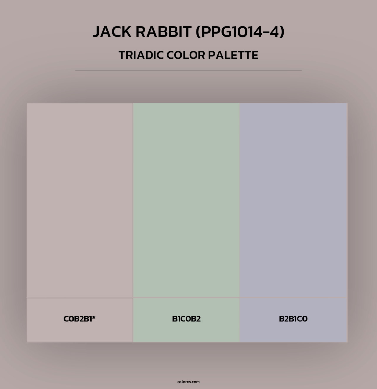 Jack Rabbit (PPG1014-4) - Triadic Color Palette