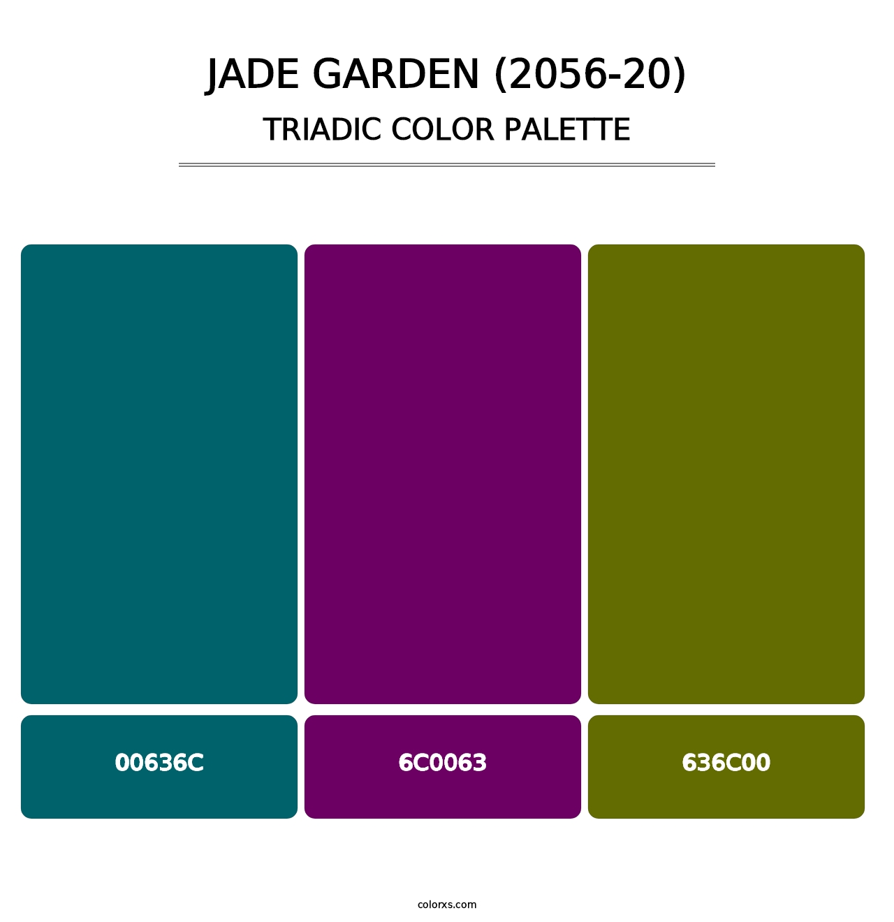 Jade Garden (2056-20) - Triadic Color Palette