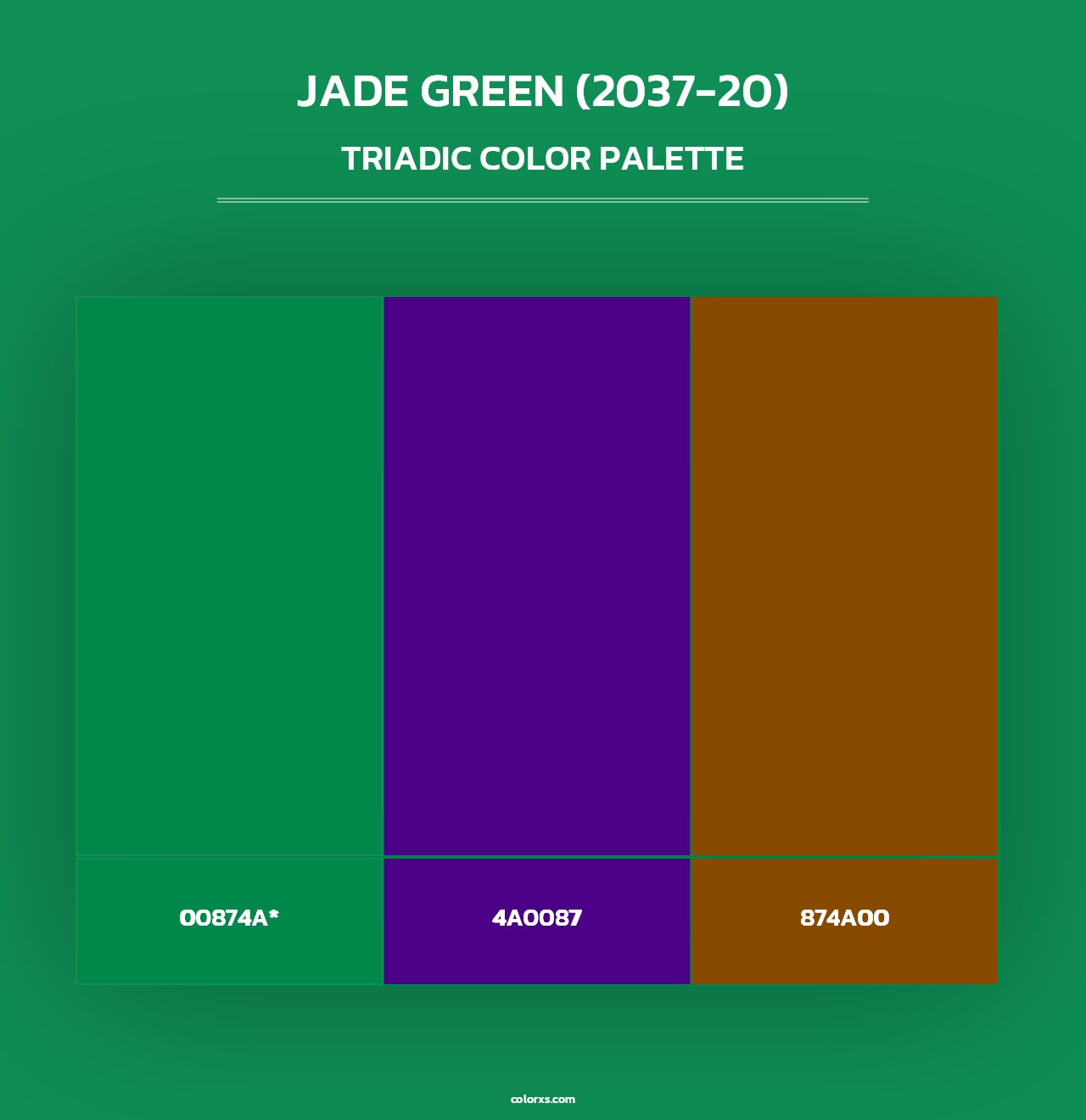 Jade Green (2037-20) - Triadic Color Palette