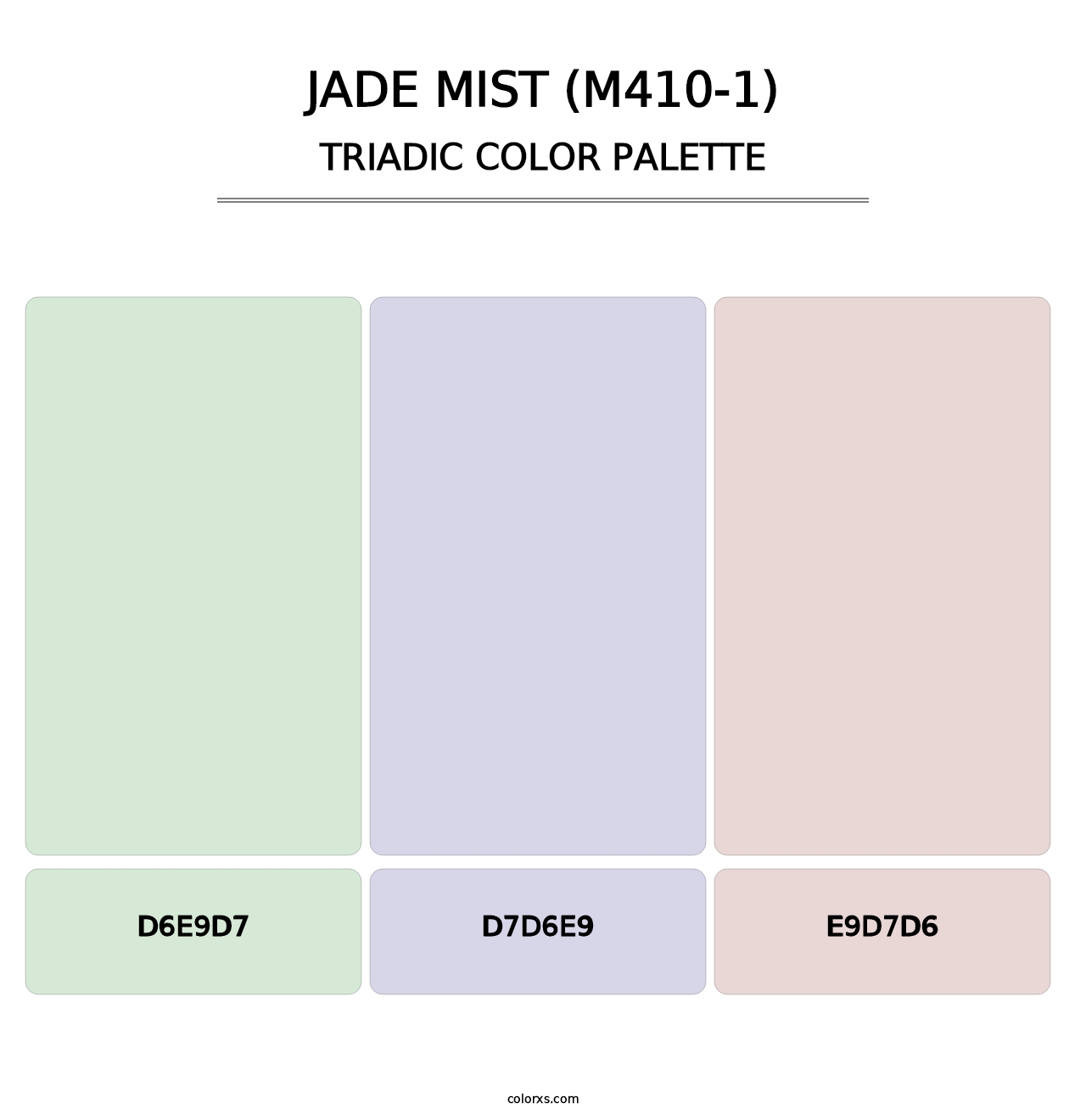 Jade Mist (M410-1) - Triadic Color Palette