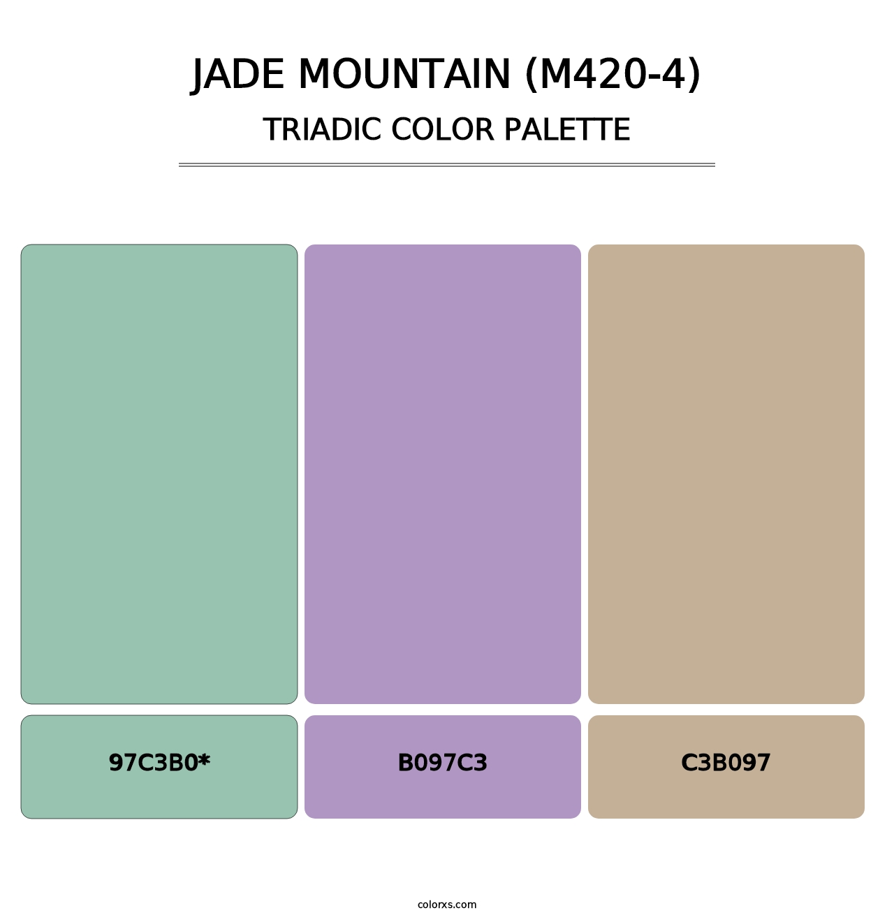 Jade Mountain (M420-4) - Triadic Color Palette