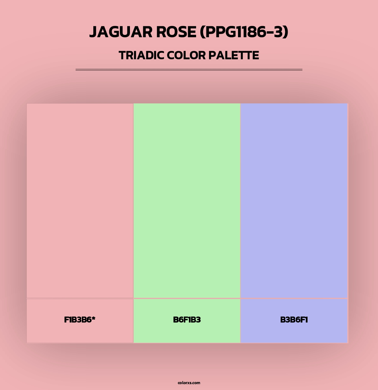 Jaguar Rose (PPG1186-3) - Triadic Color Palette