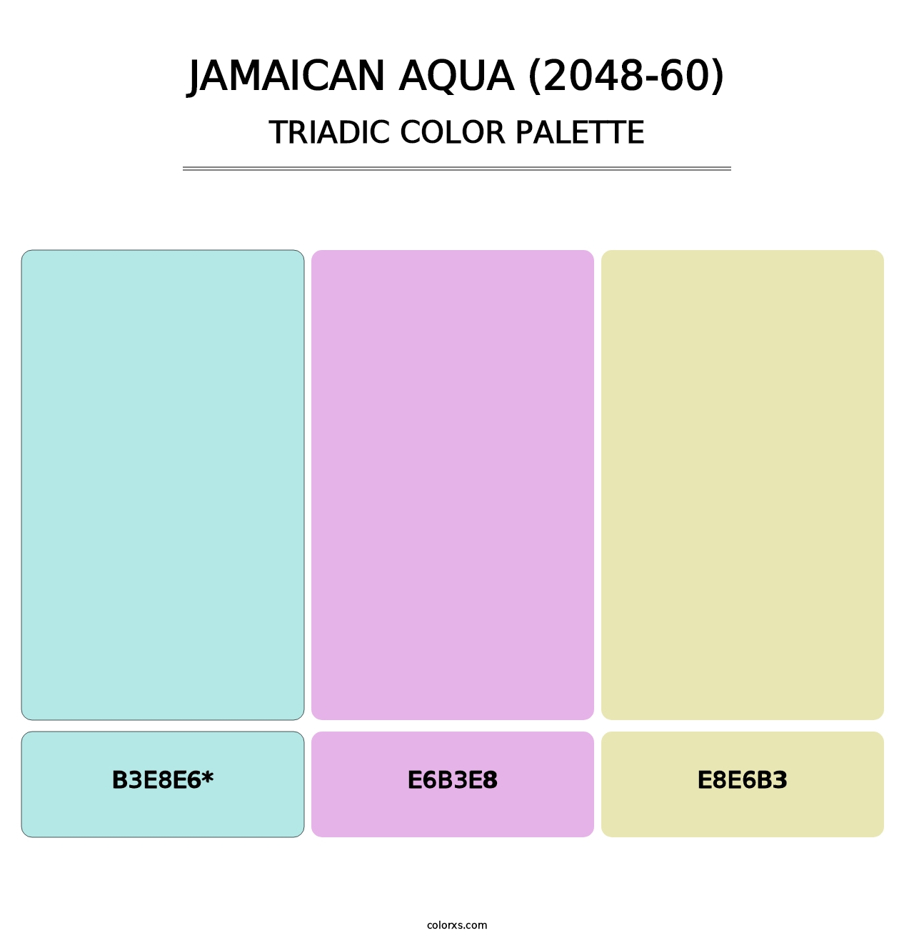 Jamaican Aqua (2048-60) - Triadic Color Palette