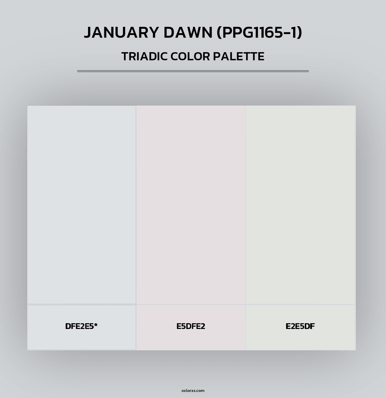 January Dawn (PPG1165-1) - Triadic Color Palette