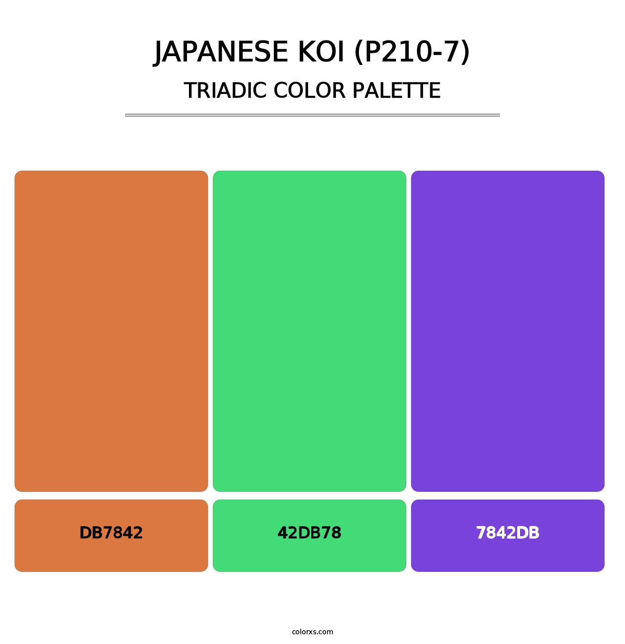 Japanese Koi (P210-7) - Triadic Color Palette