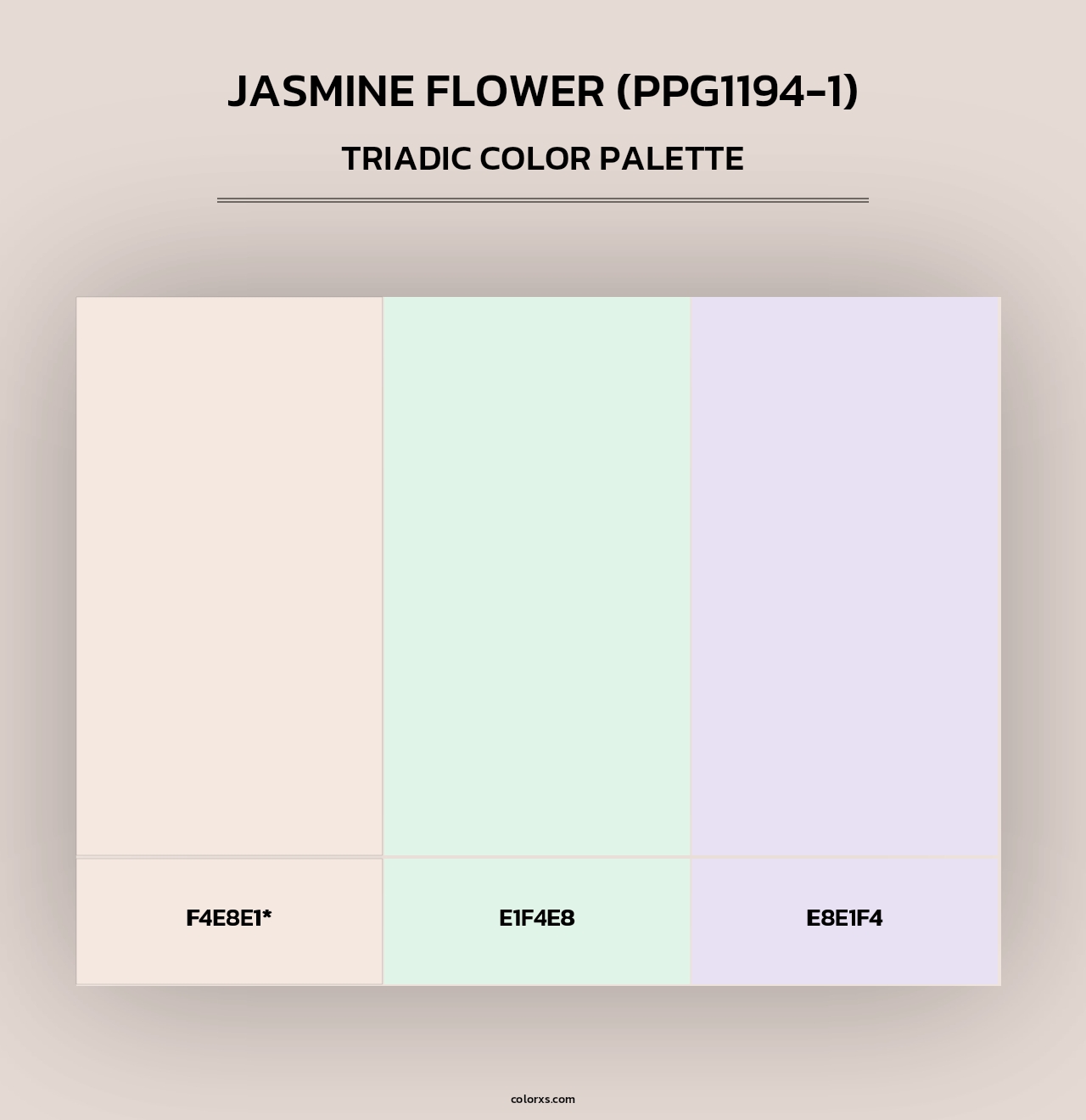 Jasmine Flower (PPG1194-1) - Triadic Color Palette