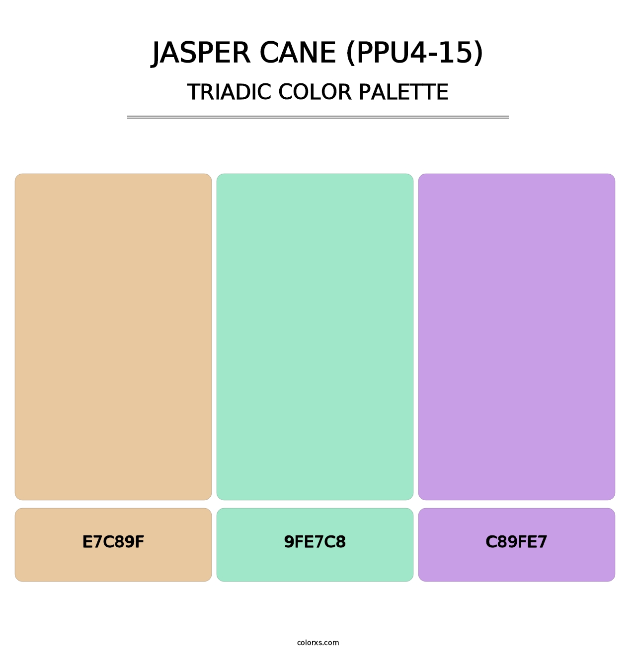 Jasper Cane (PPU4-15) - Triadic Color Palette