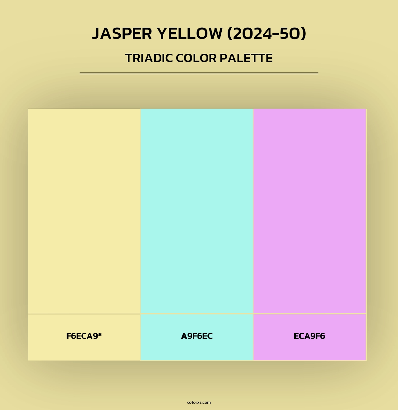 Jasper Yellow (2024-50) - Triadic Color Palette