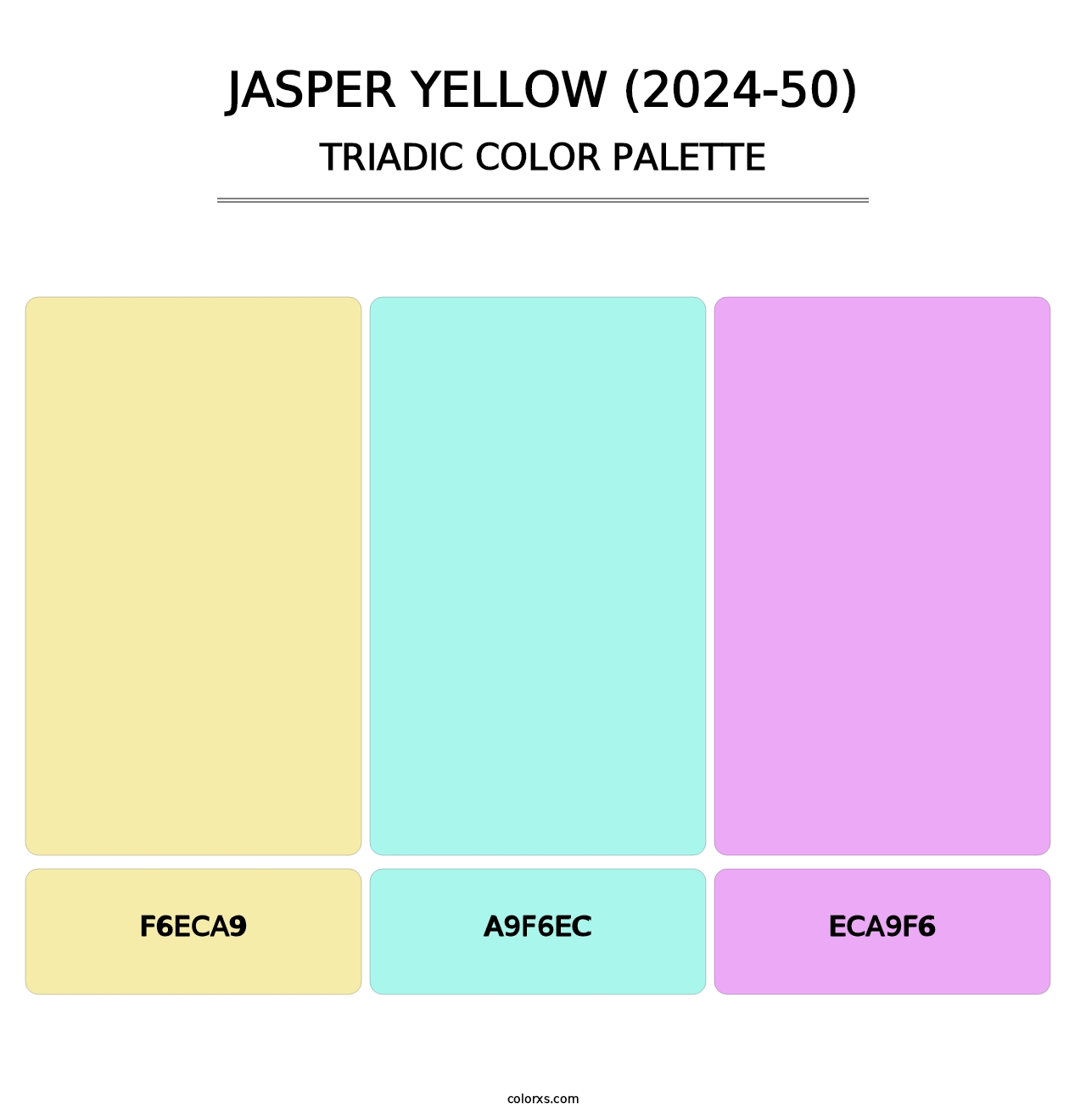 Jasper Yellow (2024-50) - Triadic Color Palette