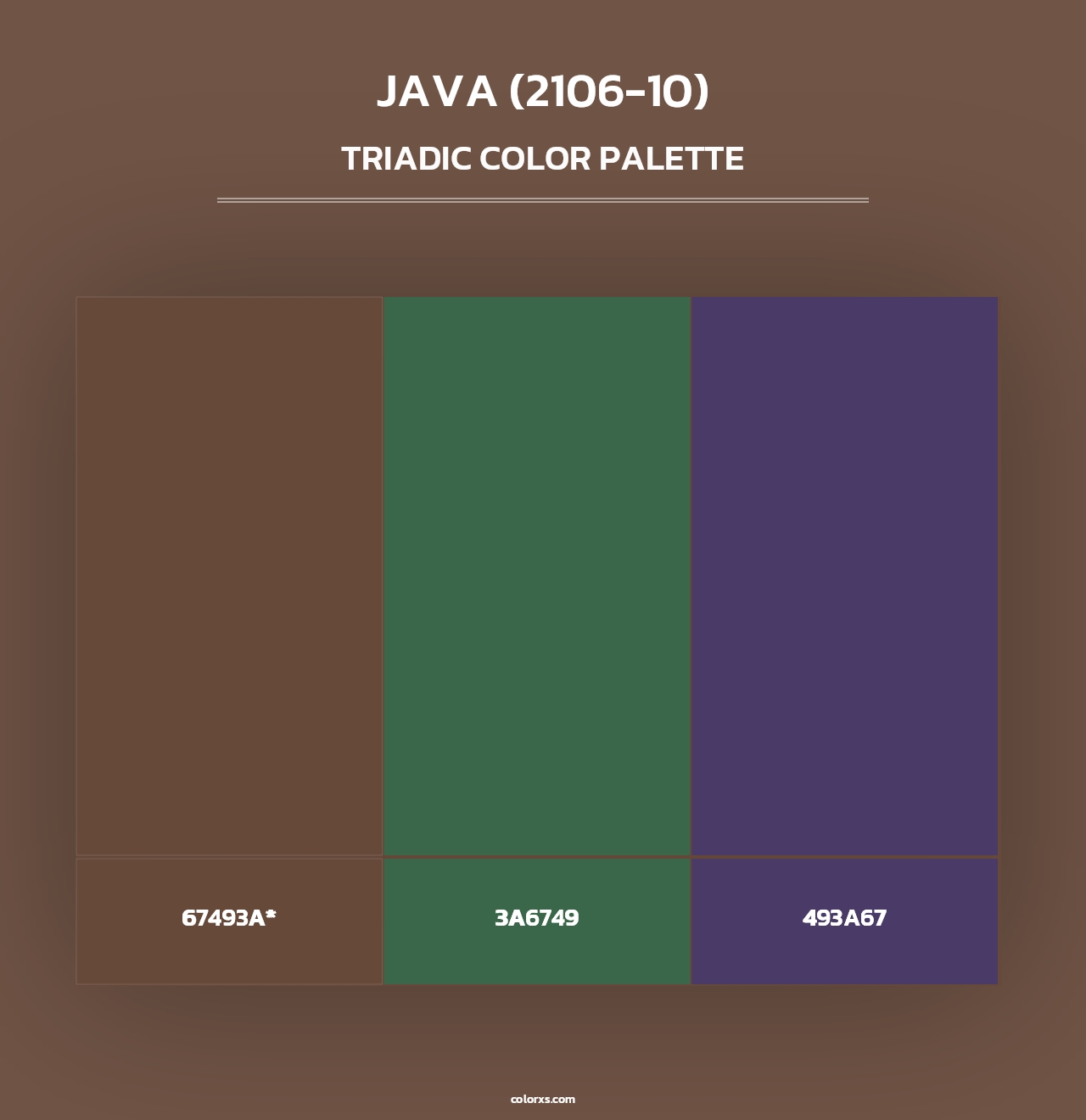 Java (2106-10) - Triadic Color Palette