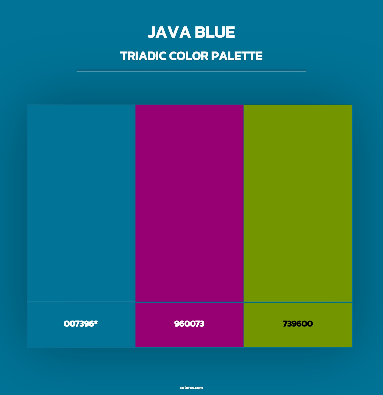 Java Blue - Triadic Color Palette