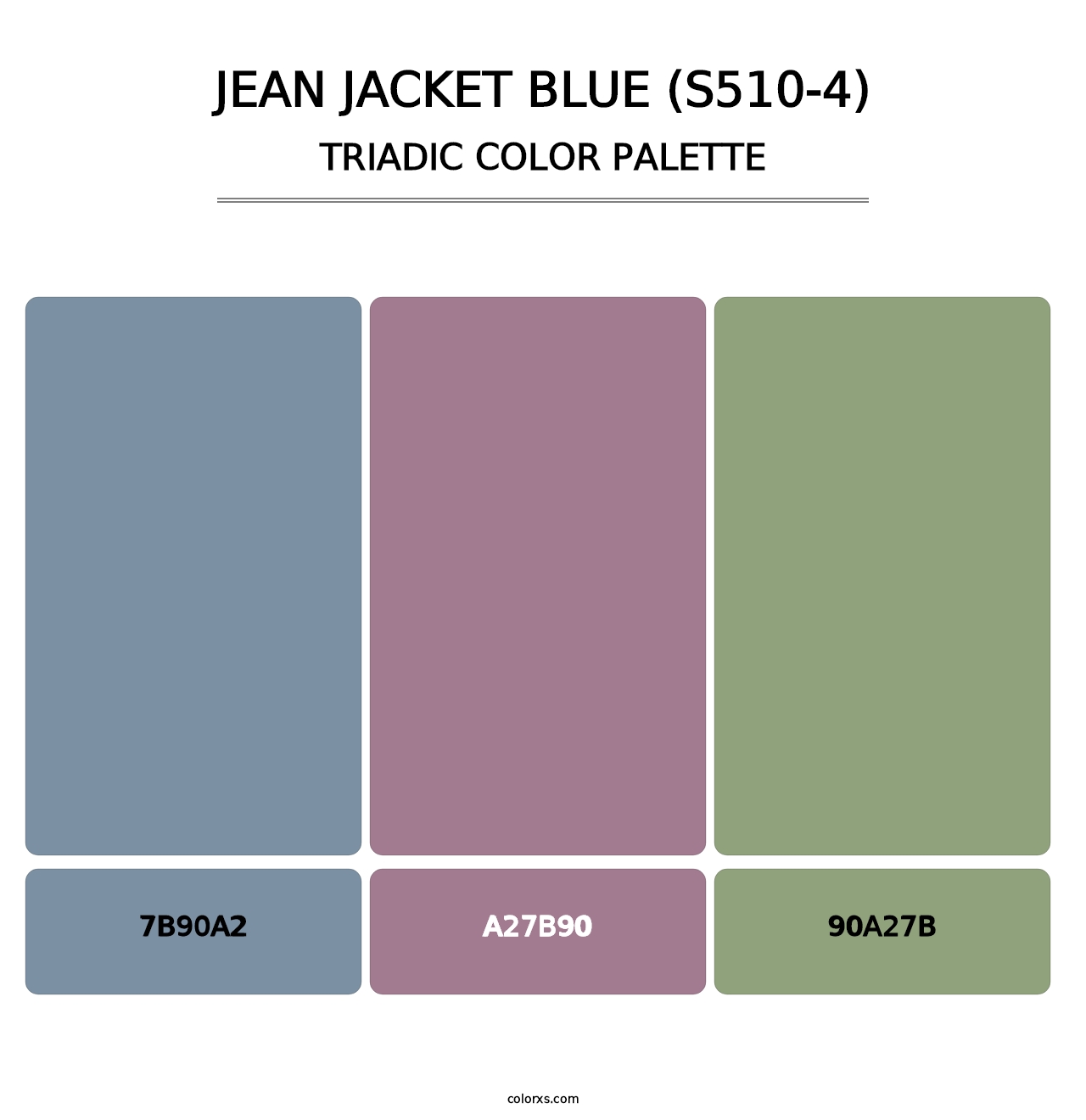 Jean Jacket Blue (S510-4) - Triadic Color Palette