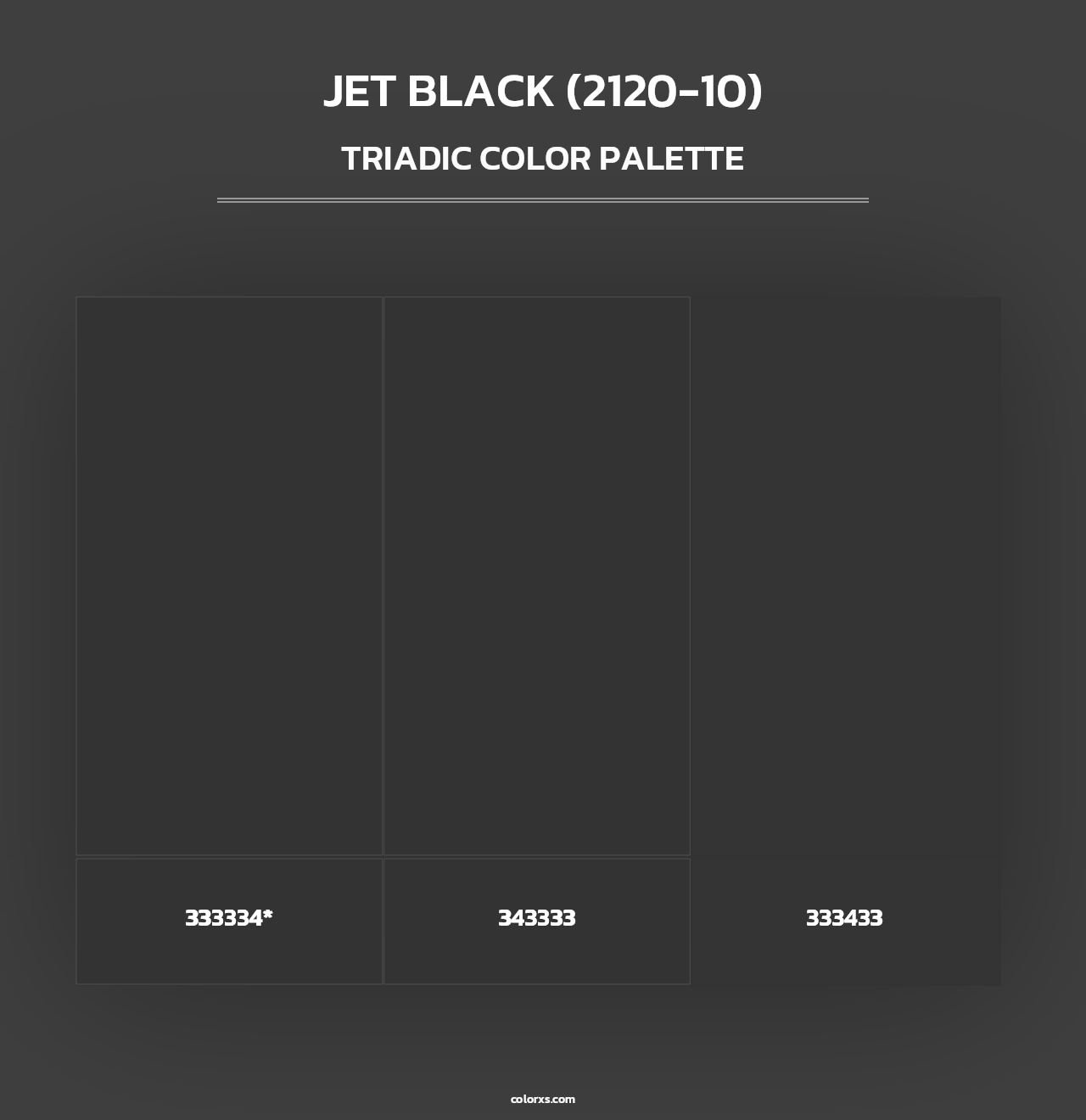Jet Black (2120-10) - Triadic Color Palette