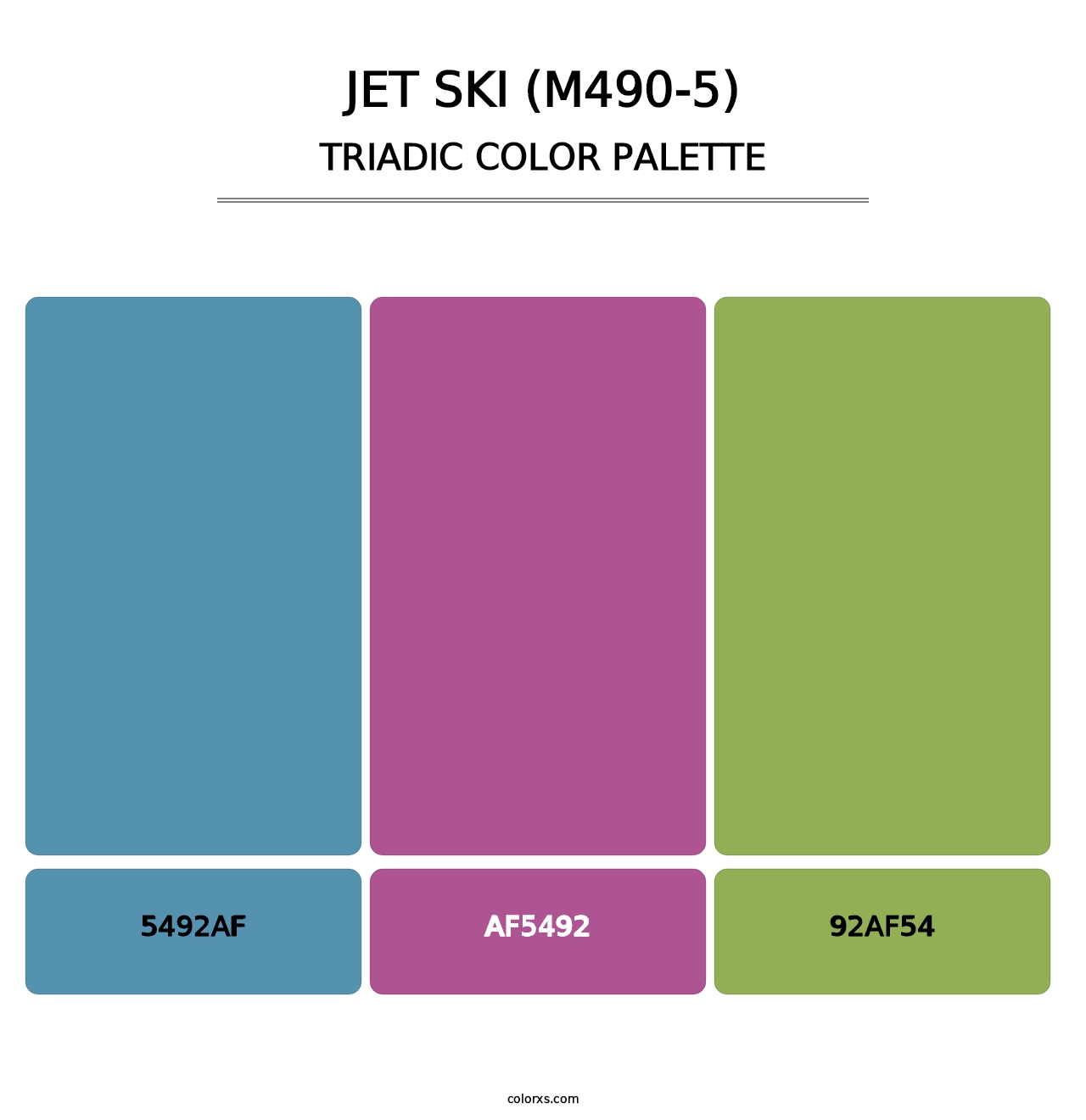Jet Ski (M490-5) - Triadic Color Palette