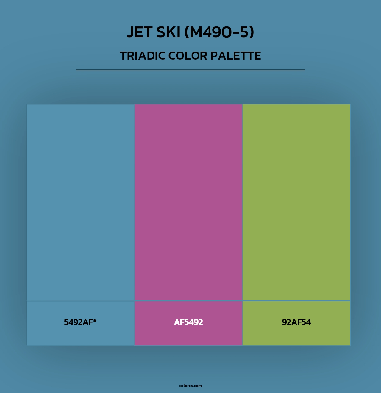 Jet Ski (M490-5) - Triadic Color Palette