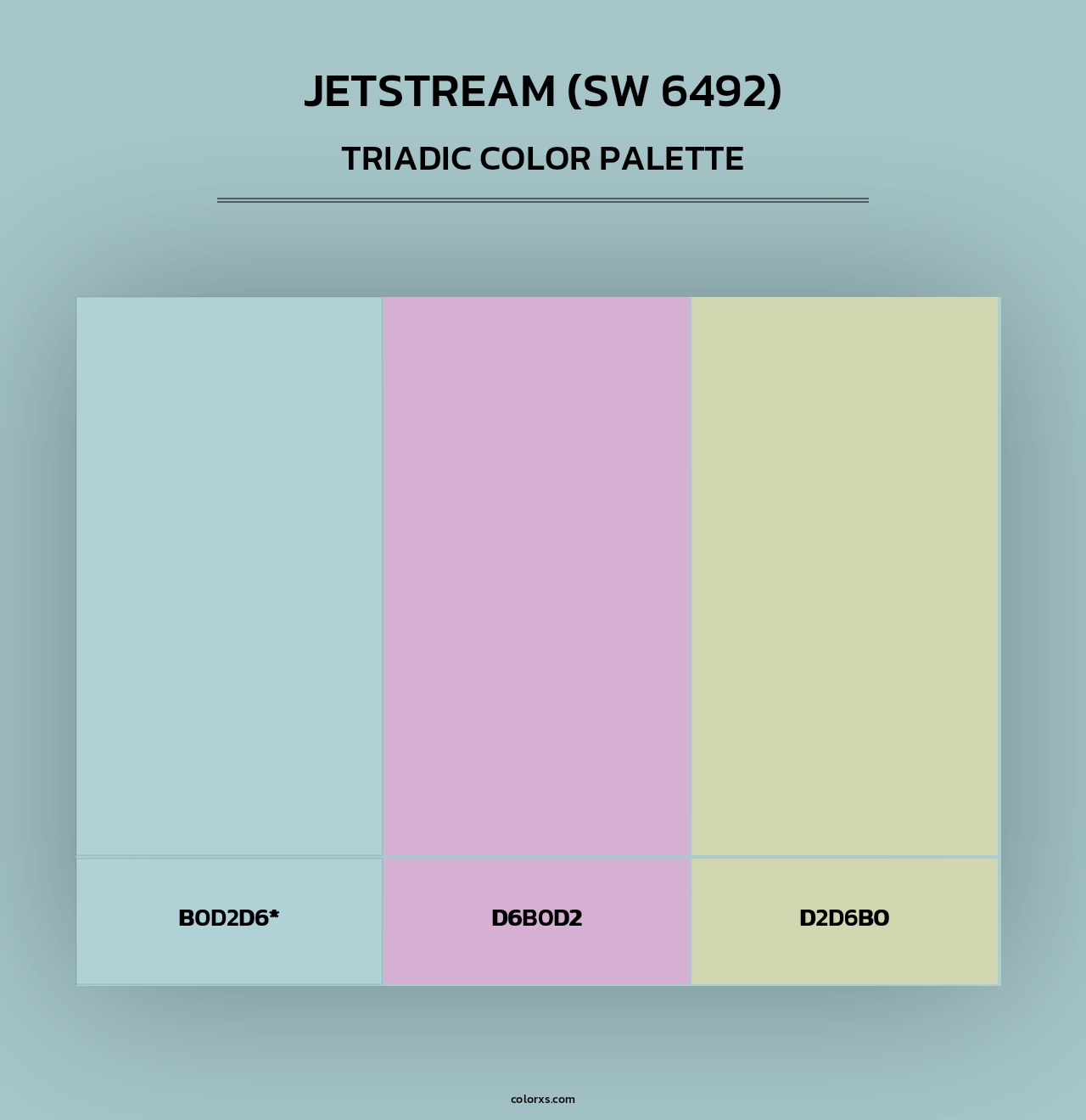 Jetstream (SW 6492) - Triadic Color Palette