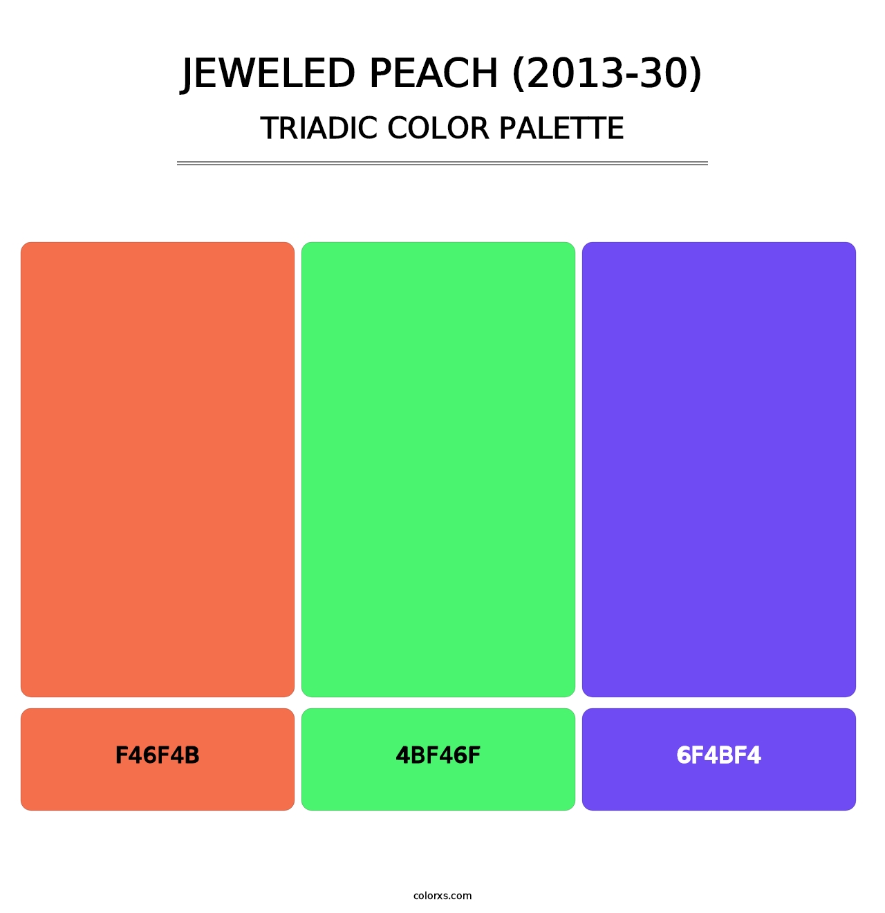 Jeweled Peach (2013-30) - Triadic Color Palette