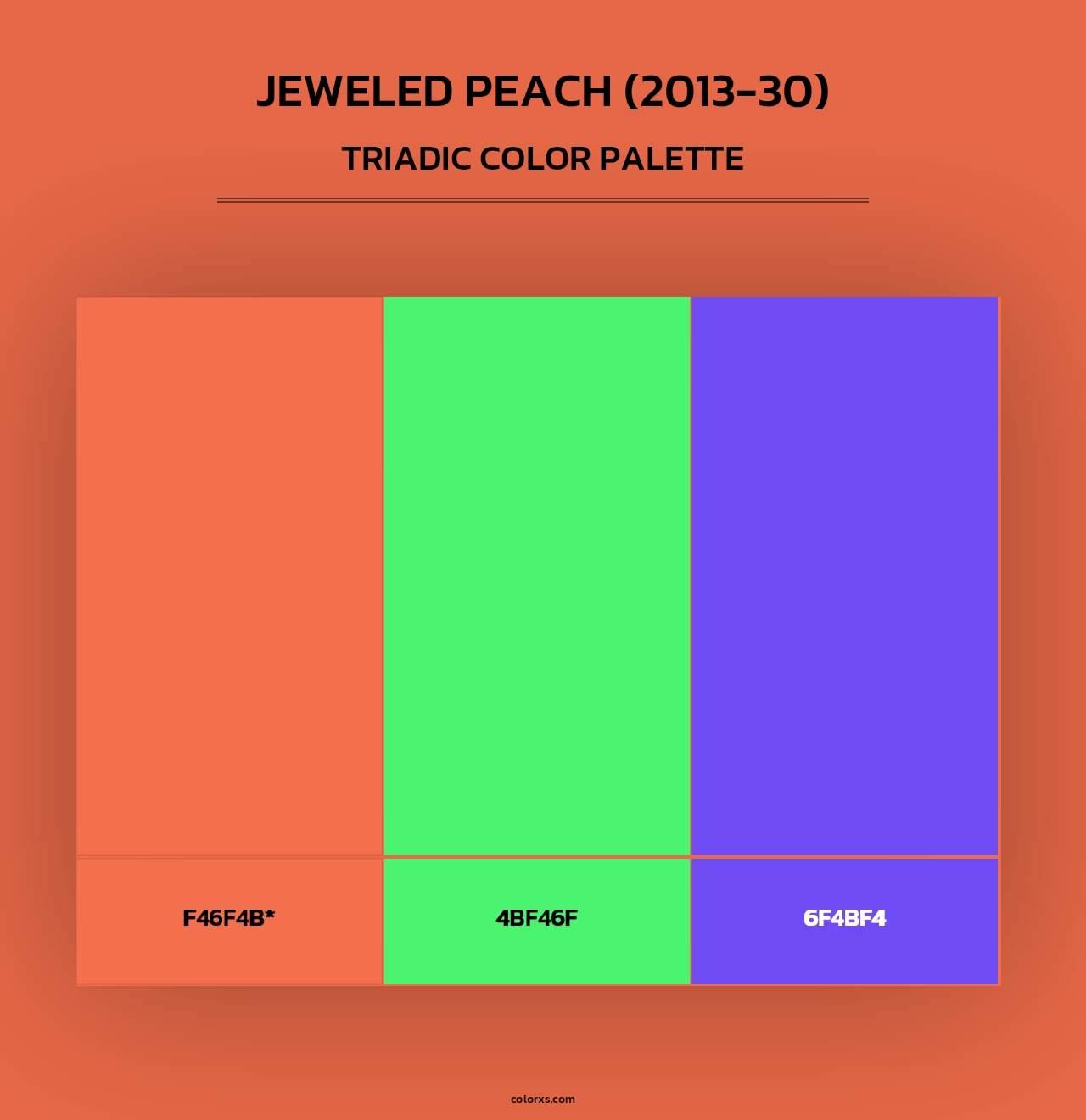 Jeweled Peach (2013-30) - Triadic Color Palette