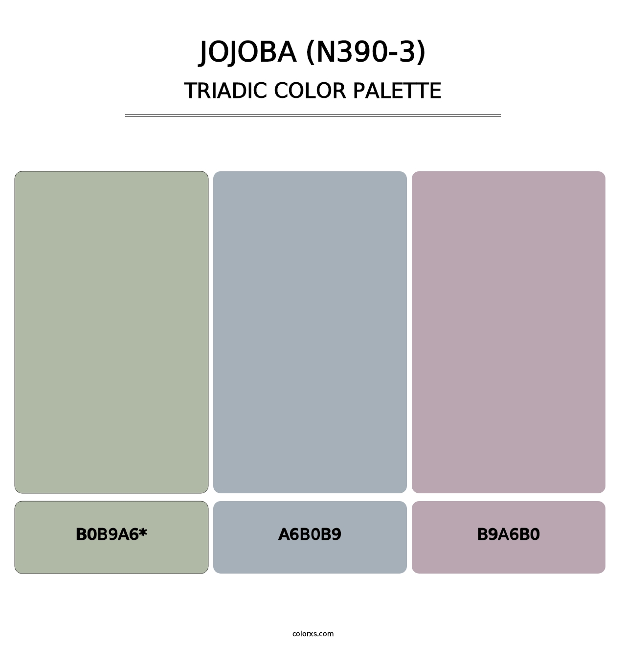 Jojoba (N390-3) - Triadic Color Palette