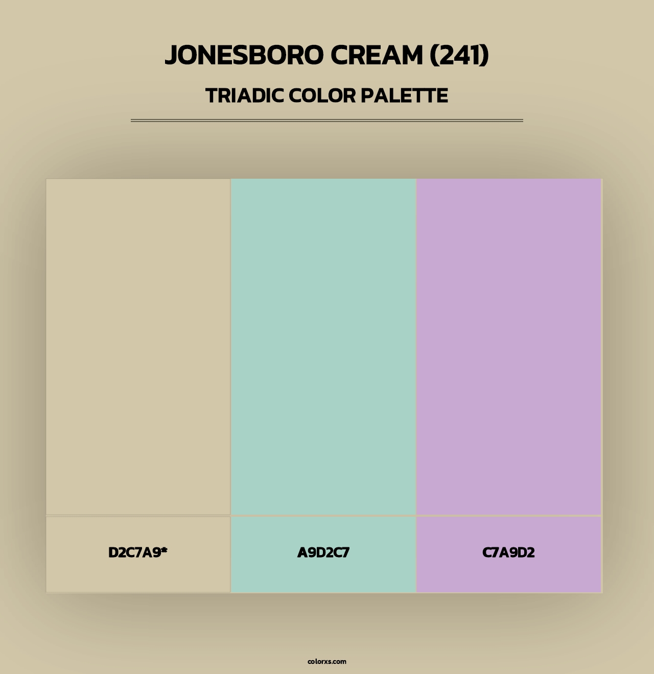 Jonesboro Cream (241) - Triadic Color Palette