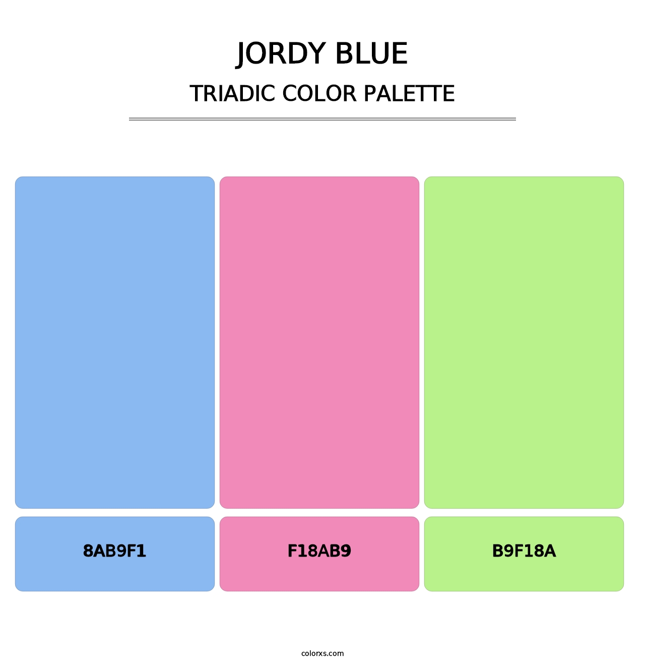 Jordy Blue - Triadic Color Palette