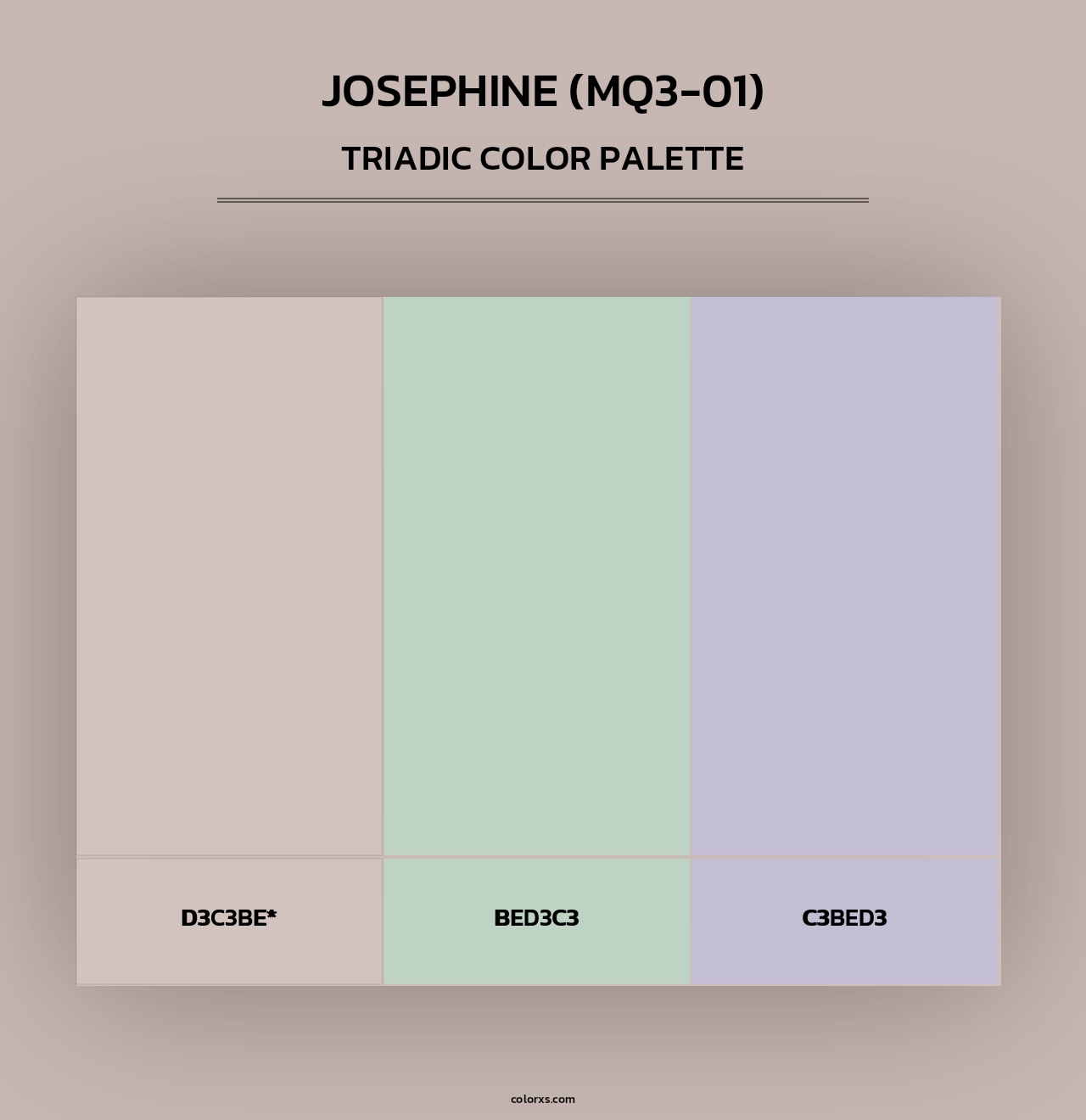 Josephine (MQ3-01) - Triadic Color Palette