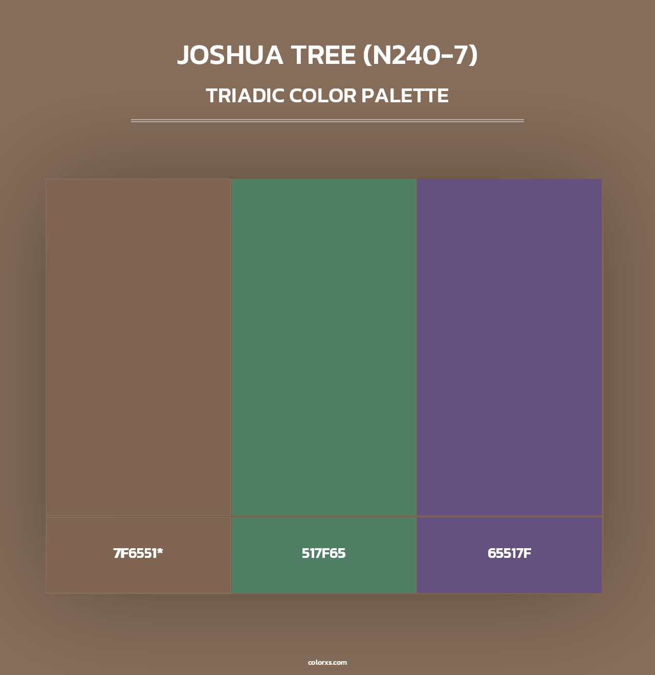 Joshua Tree (N240-7) - Triadic Color Palette