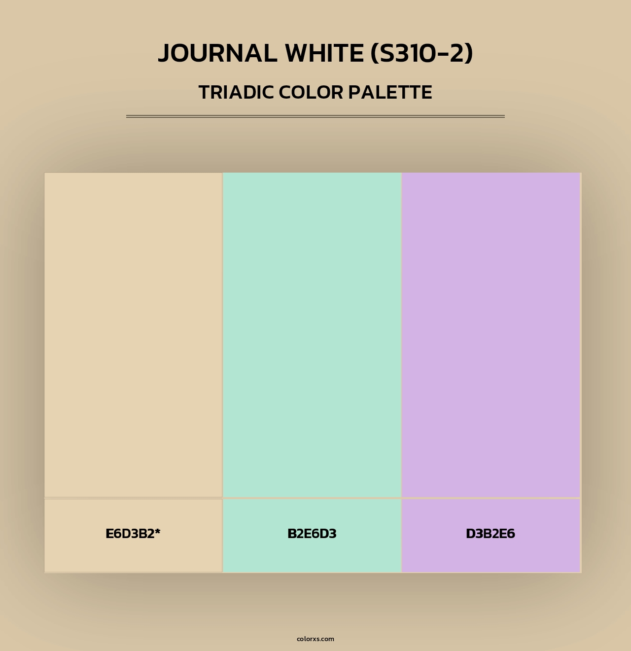 Journal White (S310-2) - Triadic Color Palette
