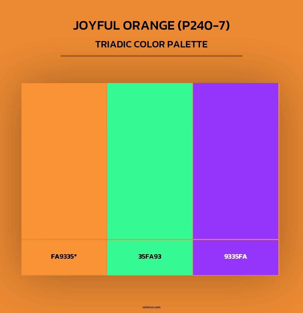 Joyful Orange (P240-7) - Triadic Color Palette
