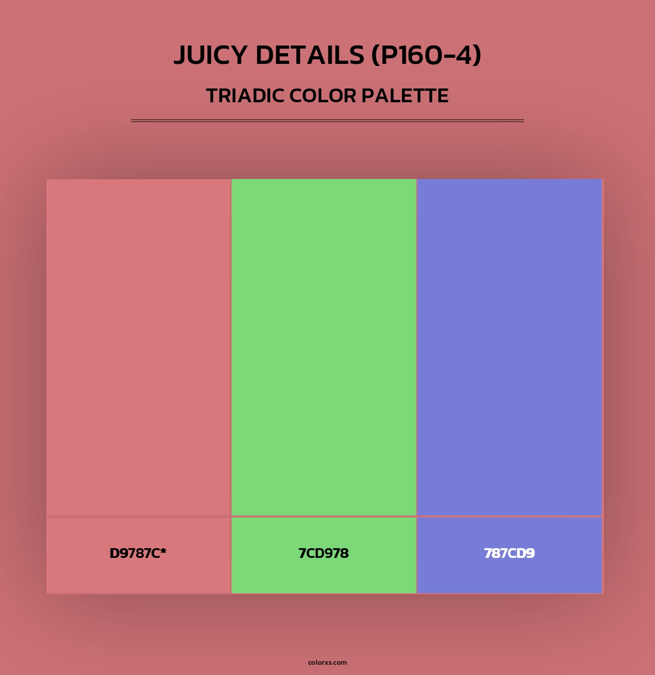 Juicy Details (P160-4) - Triadic Color Palette