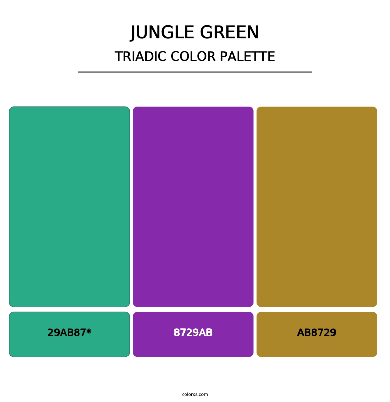 Jungle Green - Triadic Color Palette