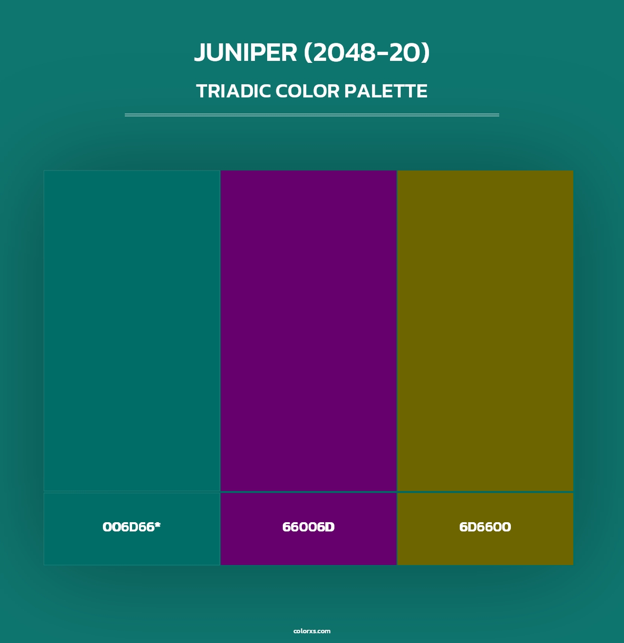 Juniper (2048-20) - Triadic Color Palette