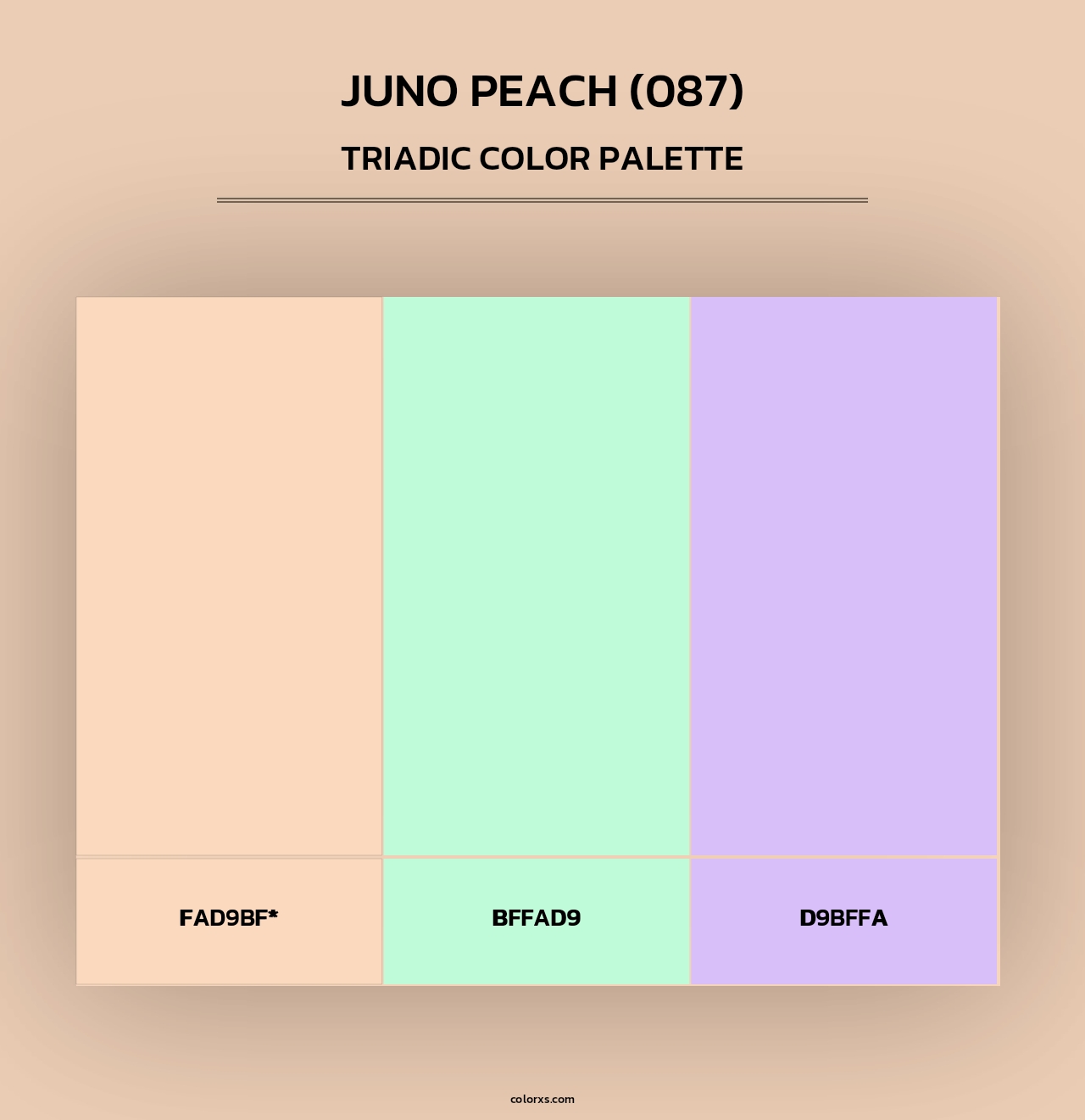Juno Peach (087) - Triadic Color Palette